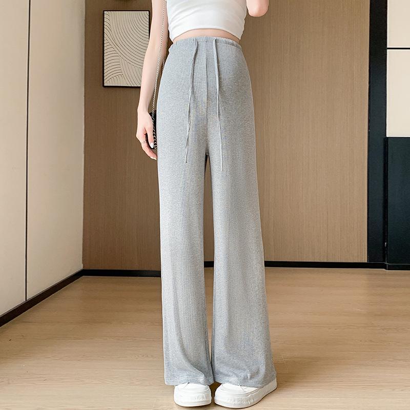 Trendy Maternity Wide-Leg Pants: Loose, Slimming & Stylish Summer Wear for Moms L