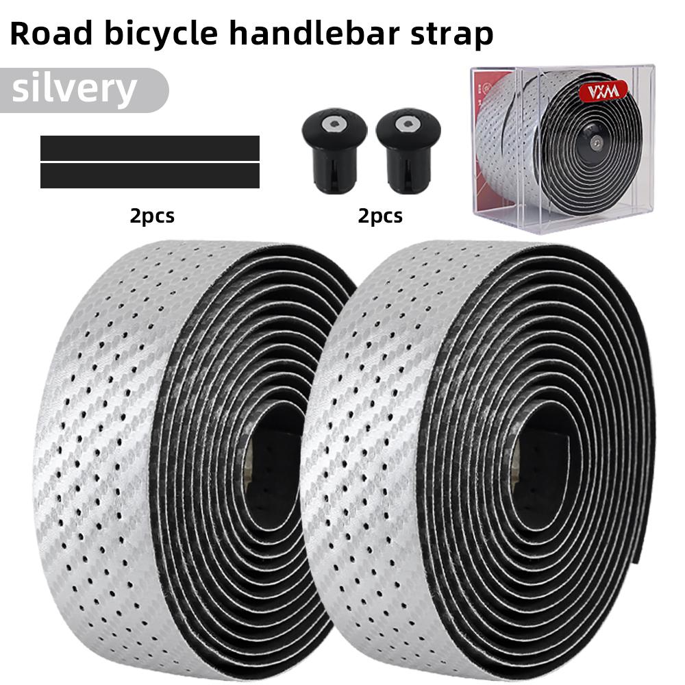 Road Bike Handlebar Tape Bar Tapes EVA/PU Soft Anti-Vibration Wrap Tape Durable Bar Bartape Anti-slip Carbon Fiber Pattern