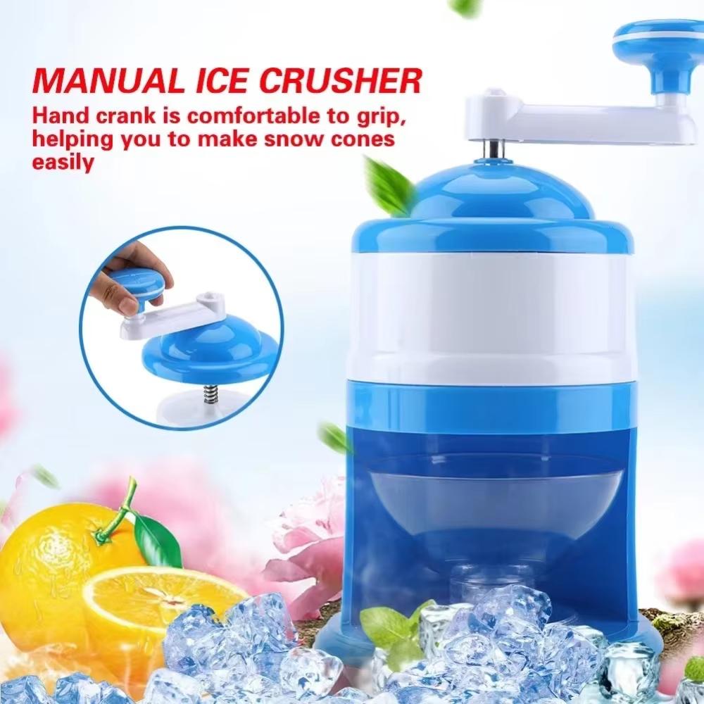 Hand Operated ice Cream Maker with Shaved Ice Bowl Cone Maker for Home Office Outdoor Camping Slushy Making Kitchen Tools