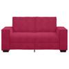 2 Seater Sofa Burgundy Red 160 x 78 x 84 cm Velvet