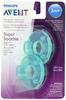 Philips Avent Soothie Pacifier for Babies 3 Months and Up (3m+), 2-Pack (Green & Green) [Used]