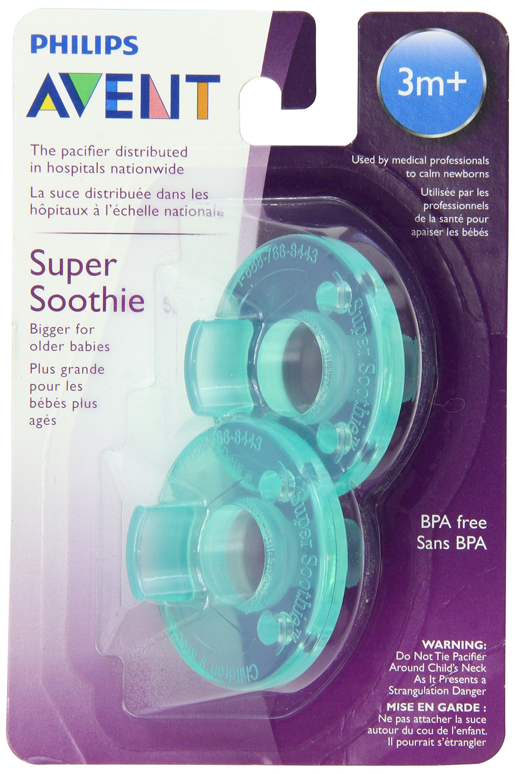 

Philips Avent Soothie Pacifier for Babies 3 Months and Up (3m+), 2-Pack (Green & Green) [Used]