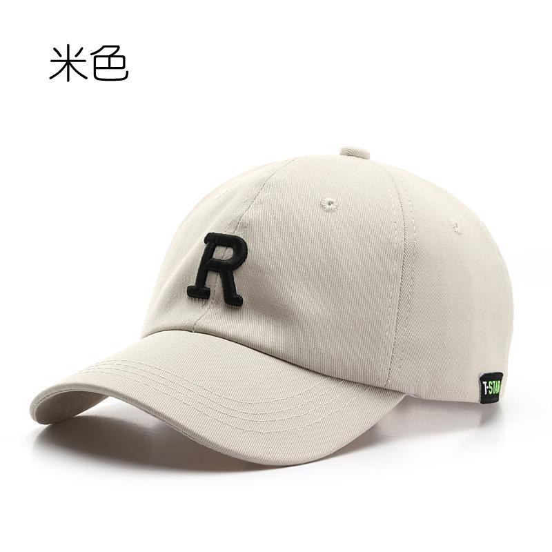 

Hat Spring and Autumn Fashion Simple Letter Embroidery Bent Cotton Cap Outdoor Sports Sunscreen Sun Hat Adjustable бежевий
