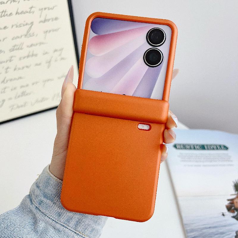 Honor Magic V Flip2 Magnetic Center Shaft Drop-Proof Case: Foldable Solid Color PC Hard Cover