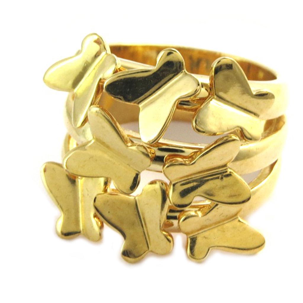 Inel placat cu aur „Fluturii fericirii”