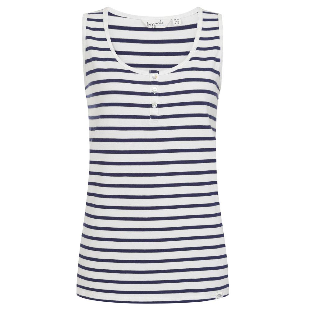 Lazy Jacks Damen Baumwoll-Camisole mit Streifen