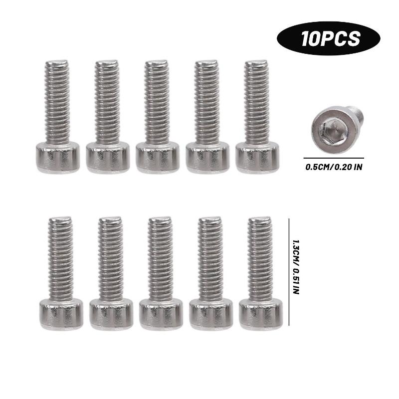 M3/M4 Thread External Hexagon Bolts Screws Set Stainless Steel Allen Head Bolt Screw Hex Socket Cap Nuts Furniture Fasteners
