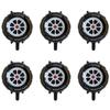6 Pack of 18 Inch Racing Theme Party Decorative Wheel Balloon Black and White Square Balloon Set