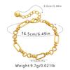 Minimalist Ins Style Hollow Chain 18k Gold Plated Adjustable Women Bracelet