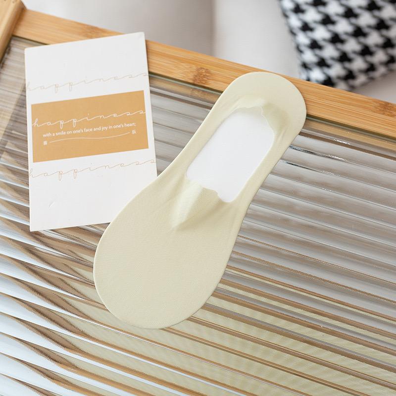 1 pár dámské neviditelné lodičkové ponožky prodyšné silikonové protiskluzové ultratenké ponožkové pantofle Vysoce kvalitní elastické ledové hedvábí Low Sox