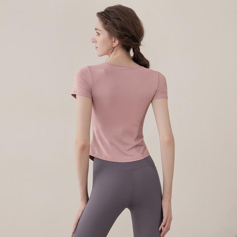 Yoyou Women's Summer Slim-Fit Short Sleeve Yoga & Pilates Fitness Top J33441DY