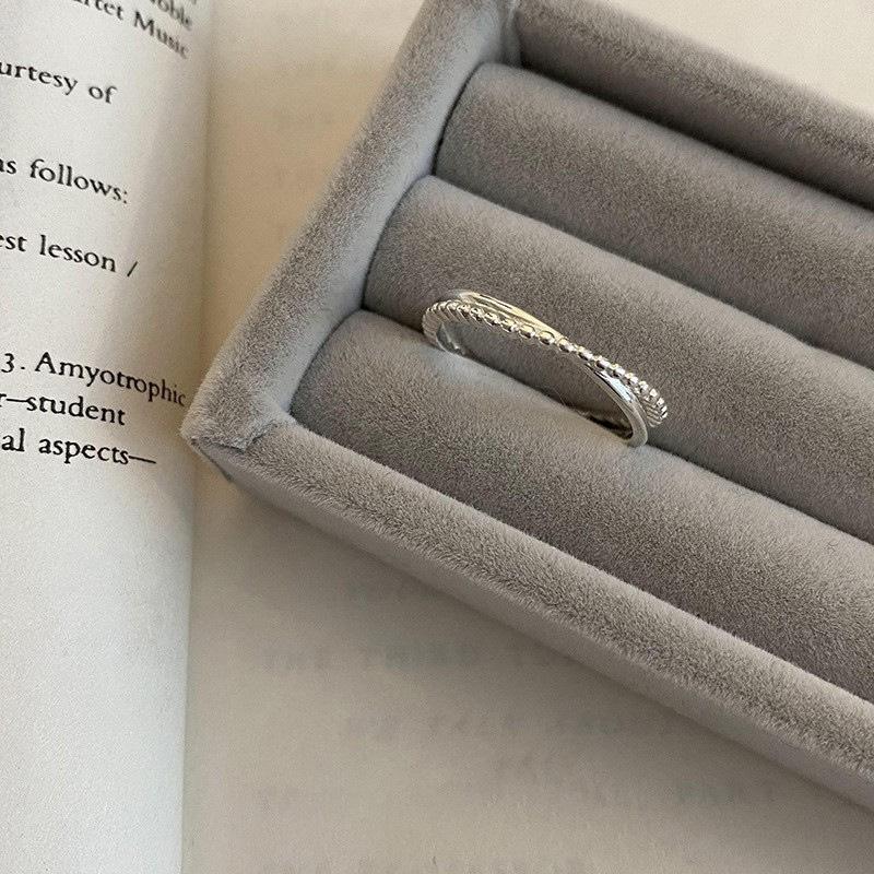 Minimalist Pearl Cross Opening Ring Light Luxury Index Finger Ring 2025 Niche Design Ring Tide
