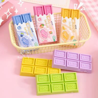 Radiergummi mit Cartoon-Schokoladen-Design, Kawaii-großer Radiergummi, Schüler, Malerei, Schreibbleistift, Schreibwaren für die Schule, Bürobedarf