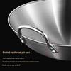 Naijiang Stainless Steel Double Handle Wok