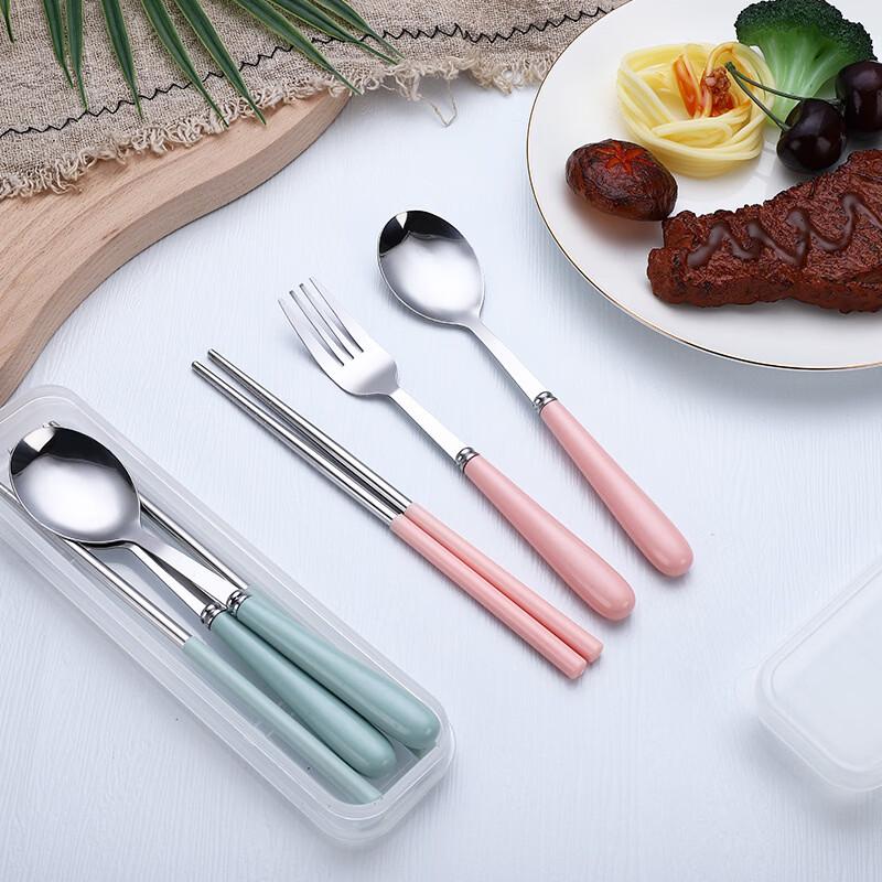 Ruhan 3-Piece Portable Stainless Steel Cutlery Set