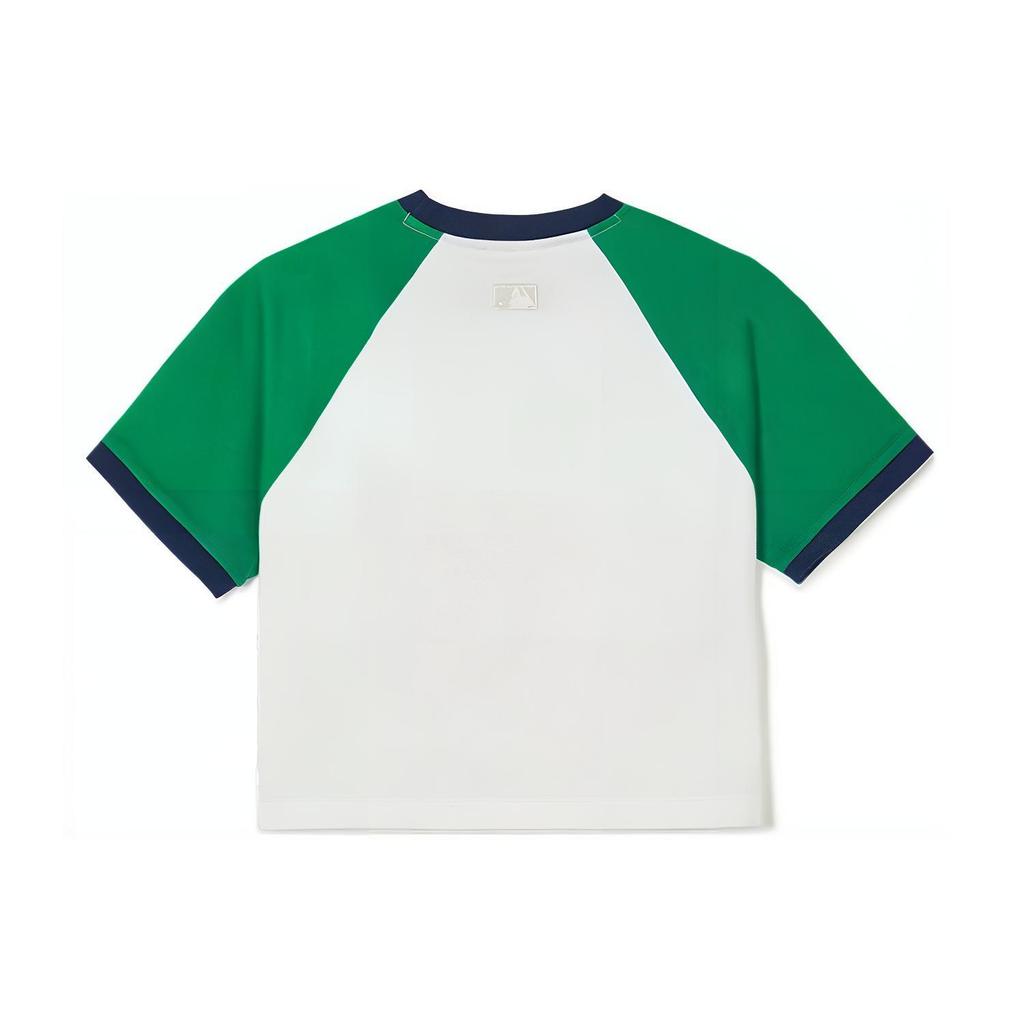 New MLB Los Angeles Dodgers Raglan Sleeve T Shirt Women's Neon Green 3FTSV1543-07GNN