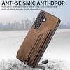 D15 For Samsung Galaxy S24 Wallet Case Retro PU+TPU Anti-scratch Kickstand Phone Shell