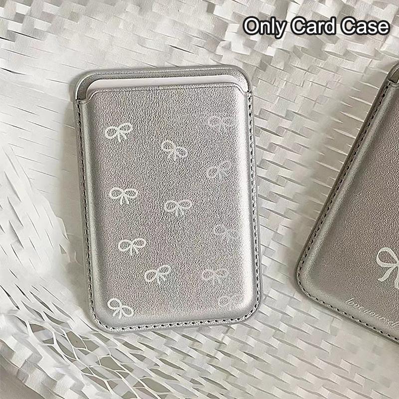 Süßer Schleifen-Schmetterling Perlen Handy-Rückseite Kartenetui Für Ausweis Bankkarte Für Magsafe Für iPhone Handy-Kartenhalter Halterung