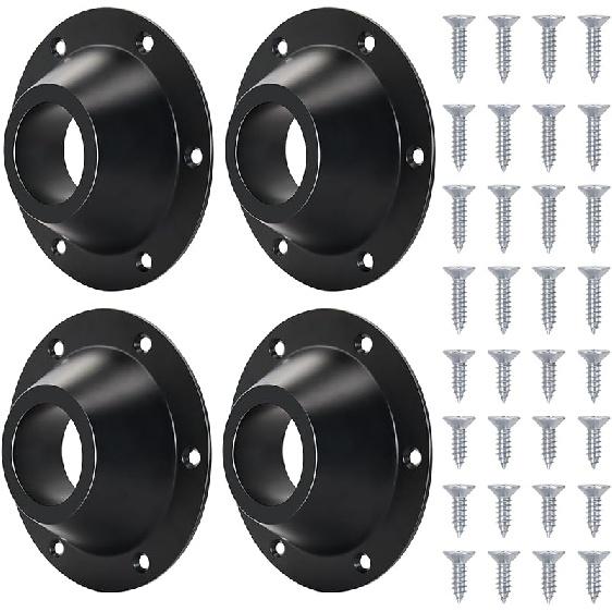 2 Pack RV Table Base Mount,Camper Aluminum Standard RV Pedestal Table Leg Base Flange,Floor Mounting Bracket Flush Plate With 6 Talling Holes,Include