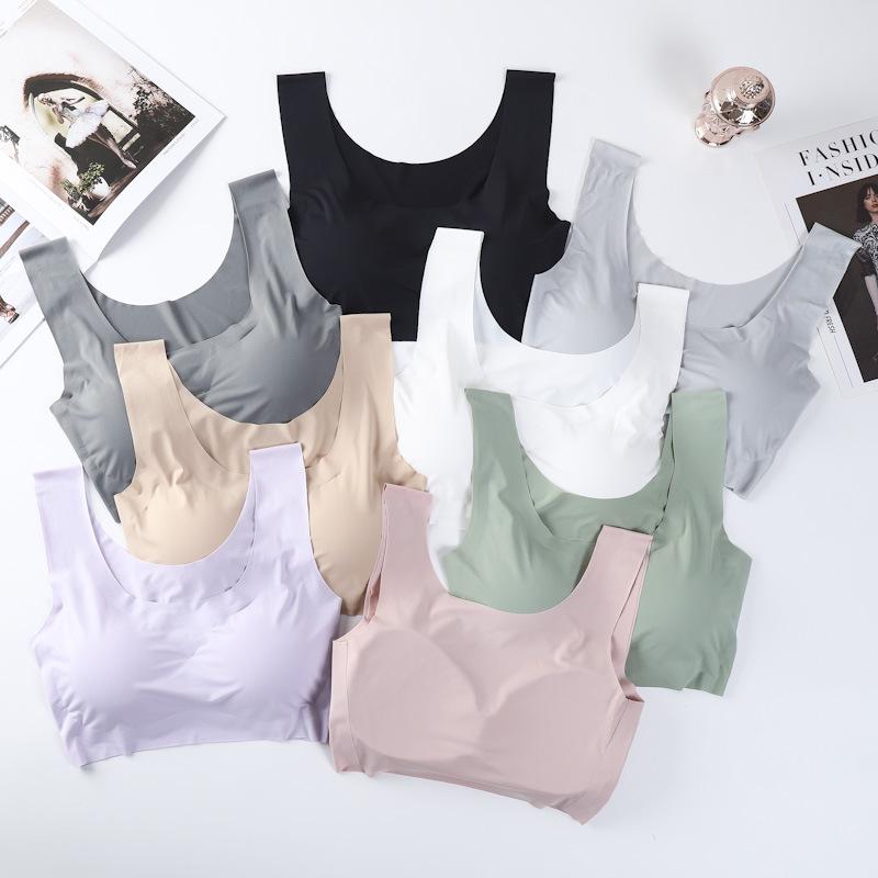 Shangpin Anxin Nahtloser Bügelloser Eisseiden-Sport-BH in Übergröße für Damen