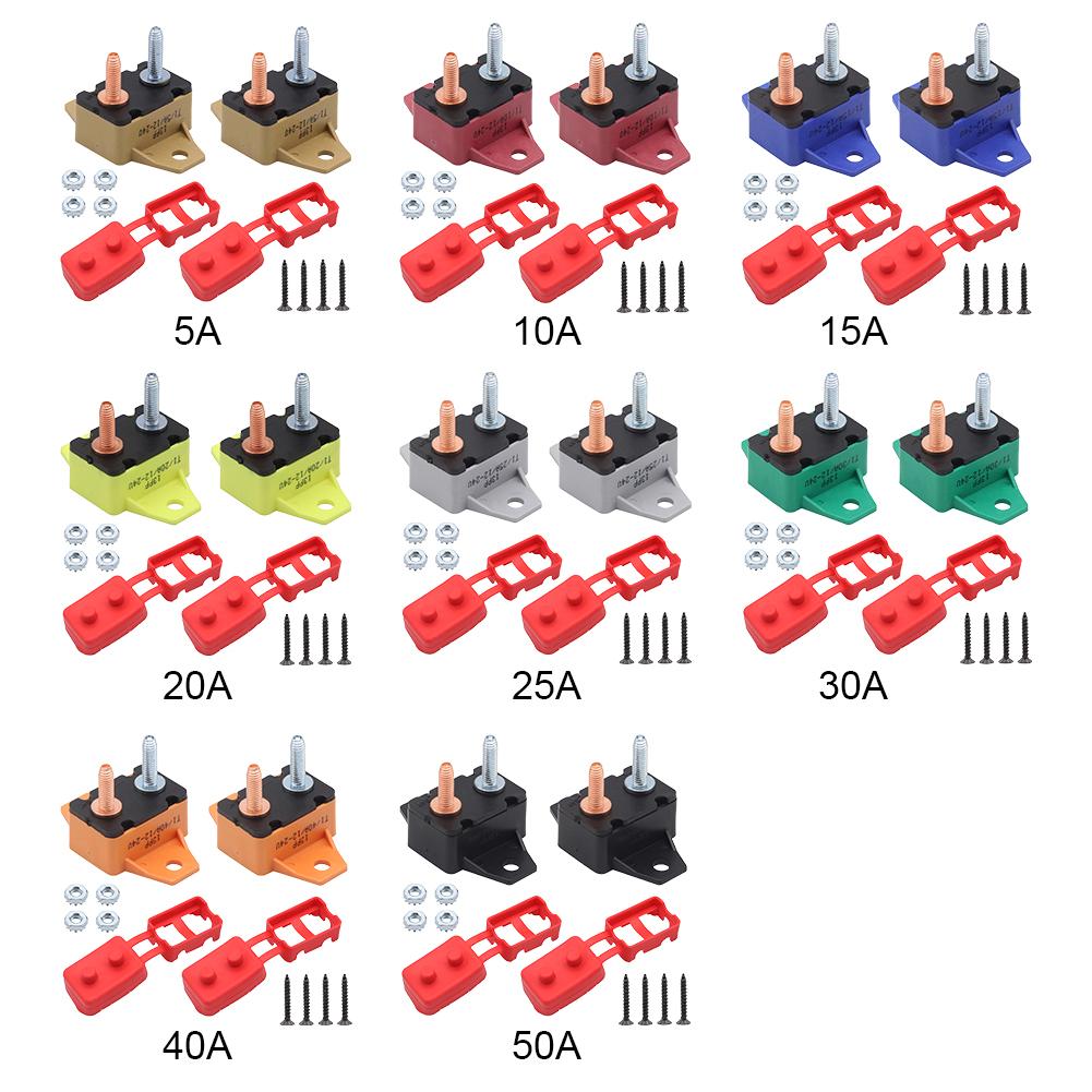 DC 12V - 24V Circuit Breaker Electrical Circuit Breaker Mini Circuit Breaker Automatic Reset Circuit Breaker for Cars Boats