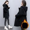 Female Parka Winter  Korean Plush Thicken Women's Jacket Ladies Warm Hooded Coat Mid length Casual Overcoat