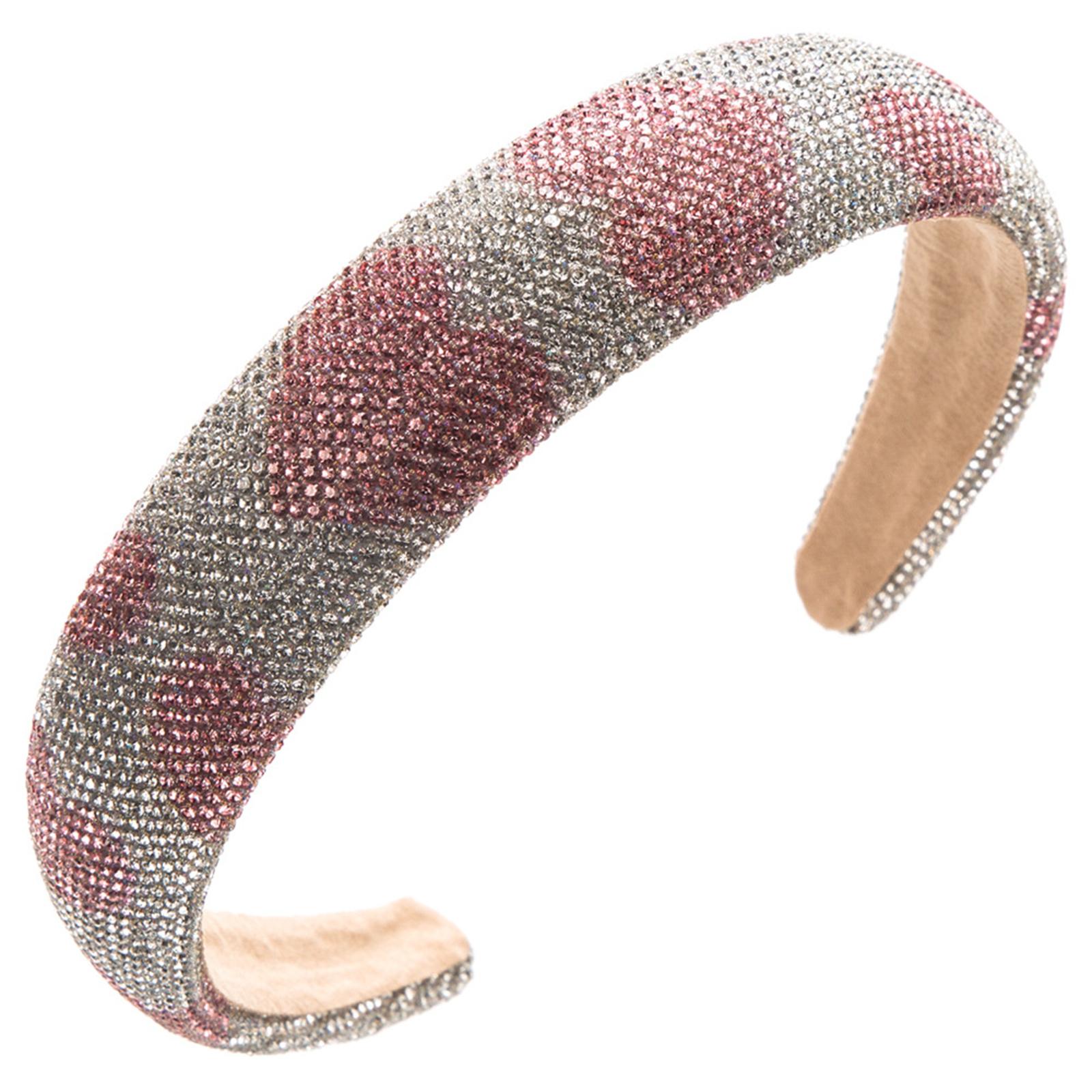 

Valentine s Day Sparkling Sky Rhinestone Heart Wide,Brimmed Colorful Elegant Headband One Size