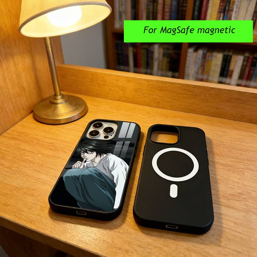 Anime D-Death N-Note L-Lawliet Phone Case For iPhone17,16,15,14,13,12,11 Plus,Pro Magnetic For Magsafe Wireless Charging