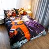 Naruto Anime Bettwäsche-Set, Bettbezug und Kissenbezüge, lebendiger Retro-Stil für Schlafzimmer
