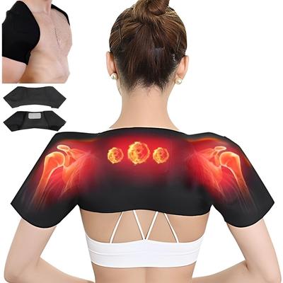 Tourmaline Self-heating Heat Therapy Pad Shoulder Protector Support Brace Pain Relief Health Care Magnet Heated Belt