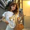 Korean Early Summer Wear Cartoon Pony Print Short-sleeved T-shirt Women's 2026 Summer New Lazy Wind Loose Top
