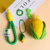 1Pc Handmade Yarn Crochet Simulation Corn Keychain Plush Weaving Small Pendant Bag Hanging Decoration Knitted Simulation Corn