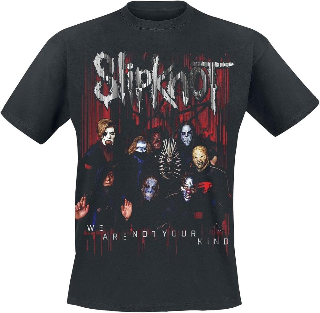Slipknot Group Photo Men's T-Shirt Black Band Merch, Bands