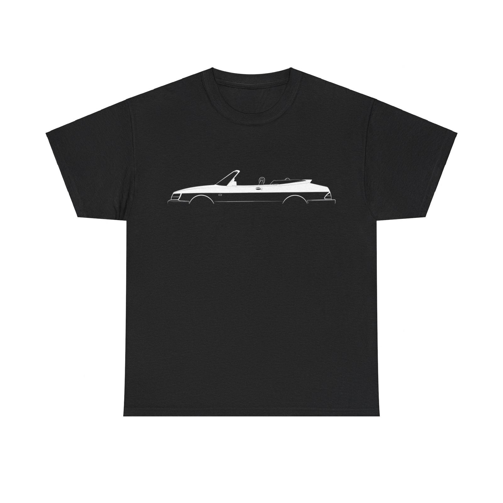 Saab 900 Turbo Cabriolet Silhouette Car T-shirt XXXL