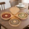 User Friendly Wood Three Layer Rotating Spices Storage Box Saving Counter Space Elegant Solution for Organized Cooking