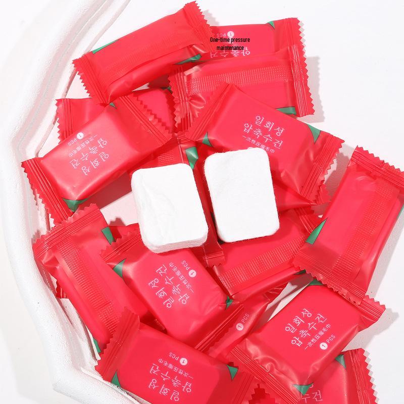 Individually Packaged Thick Disposable Compressed Face Towels for Travel and Hotel