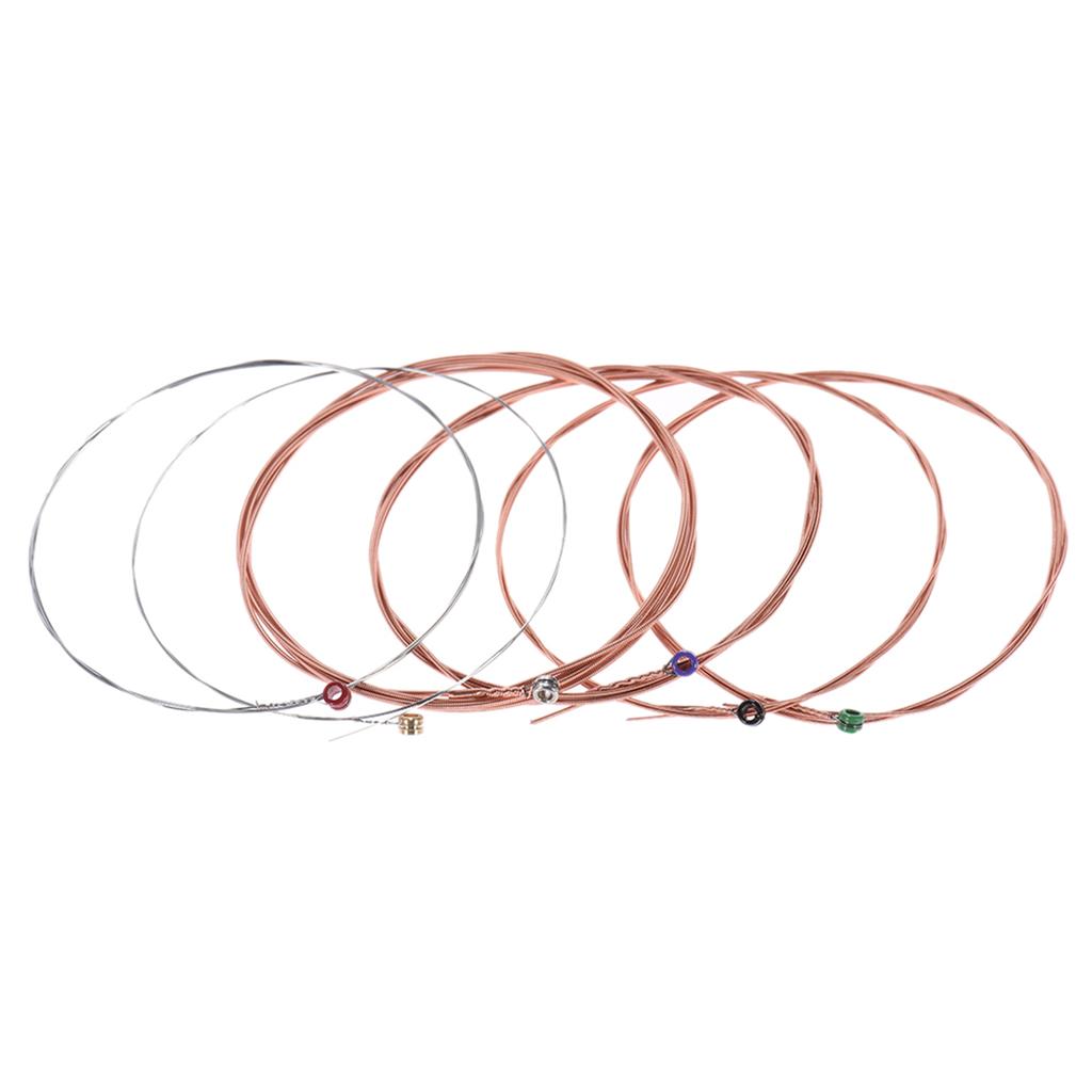 Orphee TX620 P Acoustic Folk Guitar Steel Strings 6pcs Full Set Replacement (.010 .047) High carbon Steel Core Copper