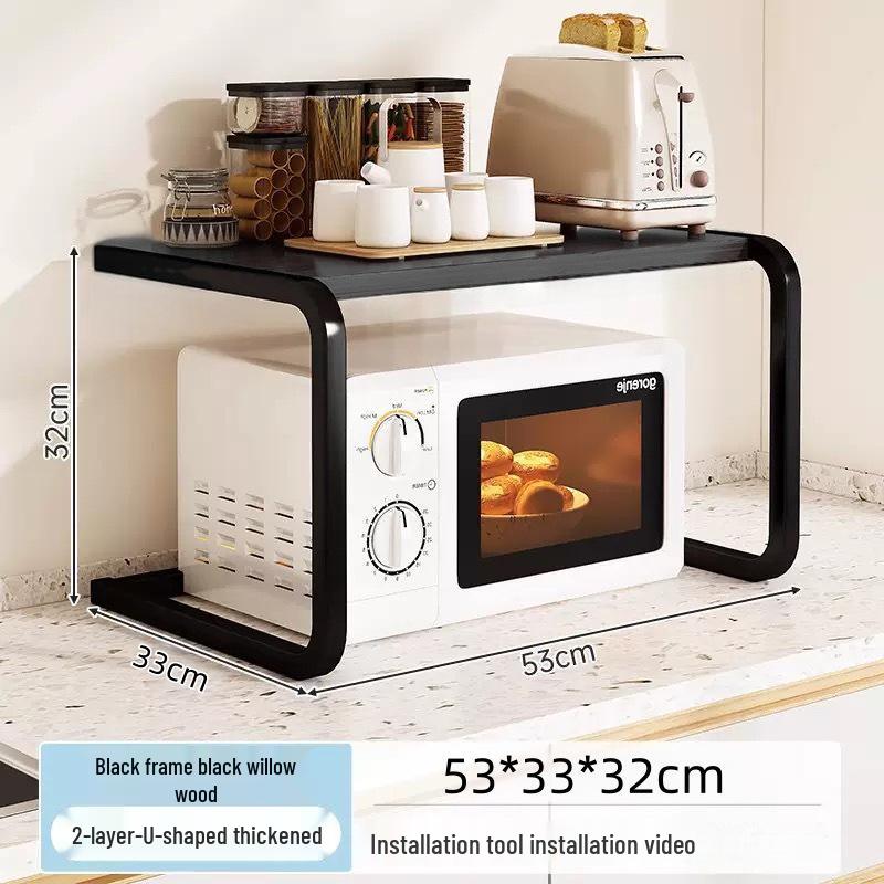 Raft de blat de bucătărie cu strat dublu pentru cuptor cu microunde și orezar