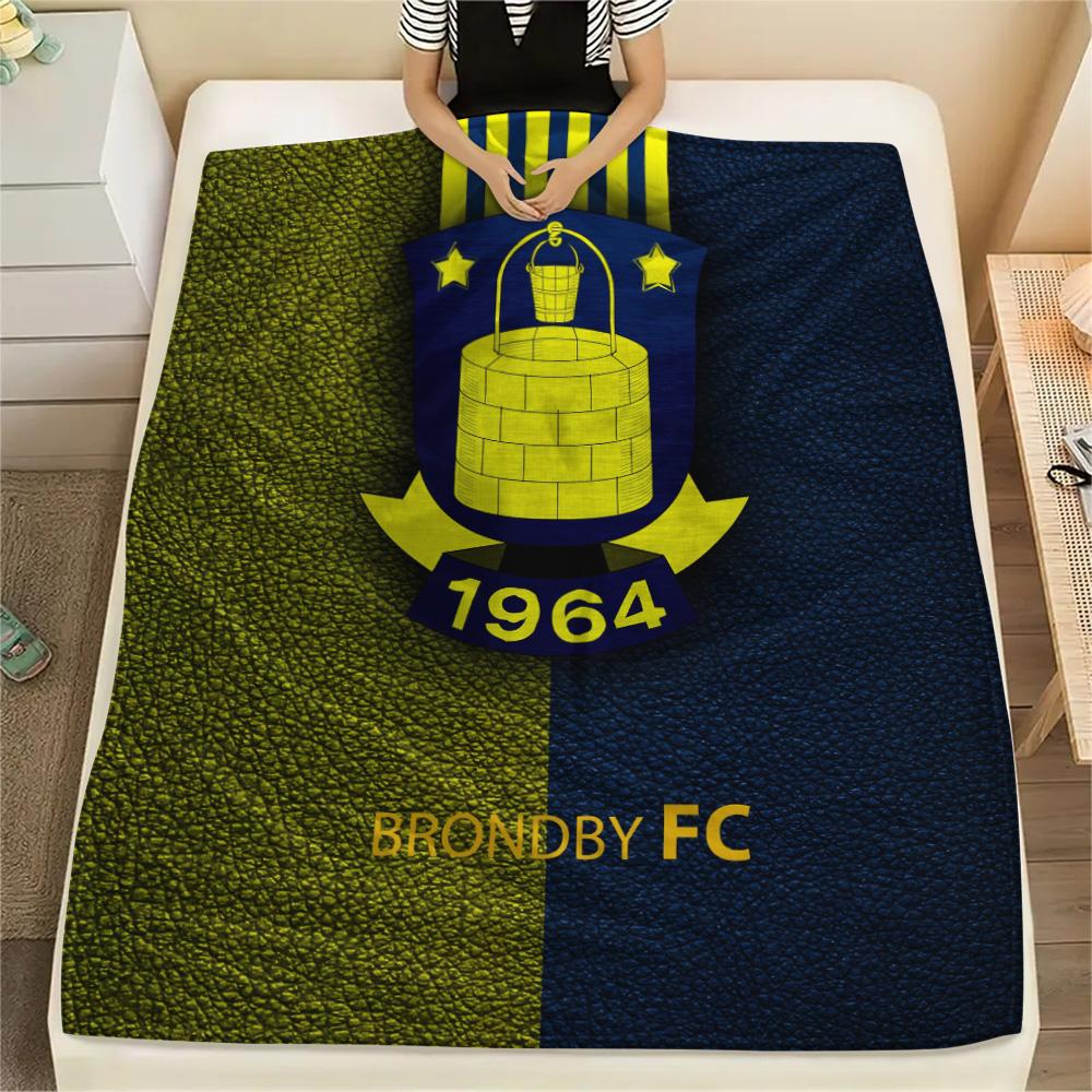 Brøndby IF  Print Flannel Blanket, High Quality Comfortable for All Seasons, Home Decor, Warmth and Comfort