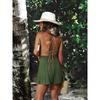 Summer Women's Shorts Cotton Linen Ruffle Fashion Wide Leg Shorts Draped Casual Pants
