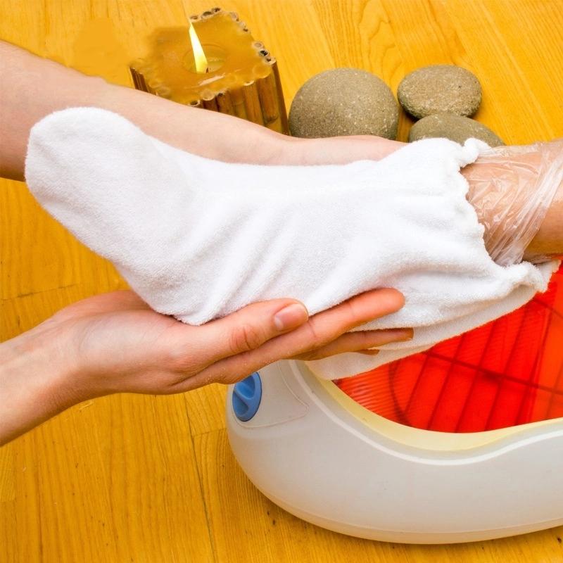 1 Pair Insulation Care Gloves Flannel Elastic Opening Nail Protection Hand Therapy Paraffin Wax Mitts Reusable Warmers For Women