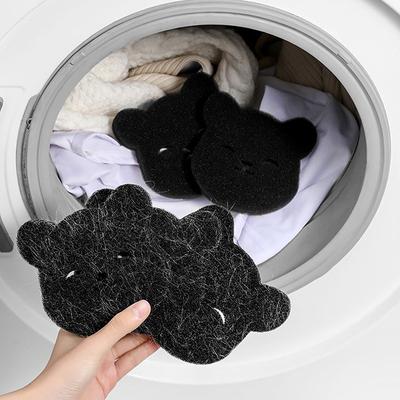 2 In 1 Pet Hair Remover Bear Shape Laundry Ball Washing Machine Lint Catcher Reusable Clothes Sofa Cat Dog Hair Cleaning Sponge