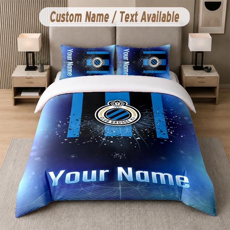 Club Brugge FC Design Bedding Set Custom Text 1 Duvet Cover & 2 Pillow Cases
