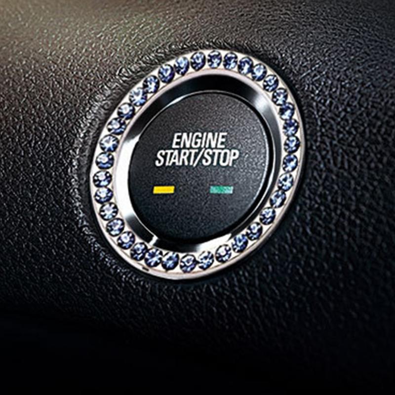 Sparkling Automotive Ignitions Switches Decors Elastic Clip On Designs Decorative Suitable for Most Vehicles