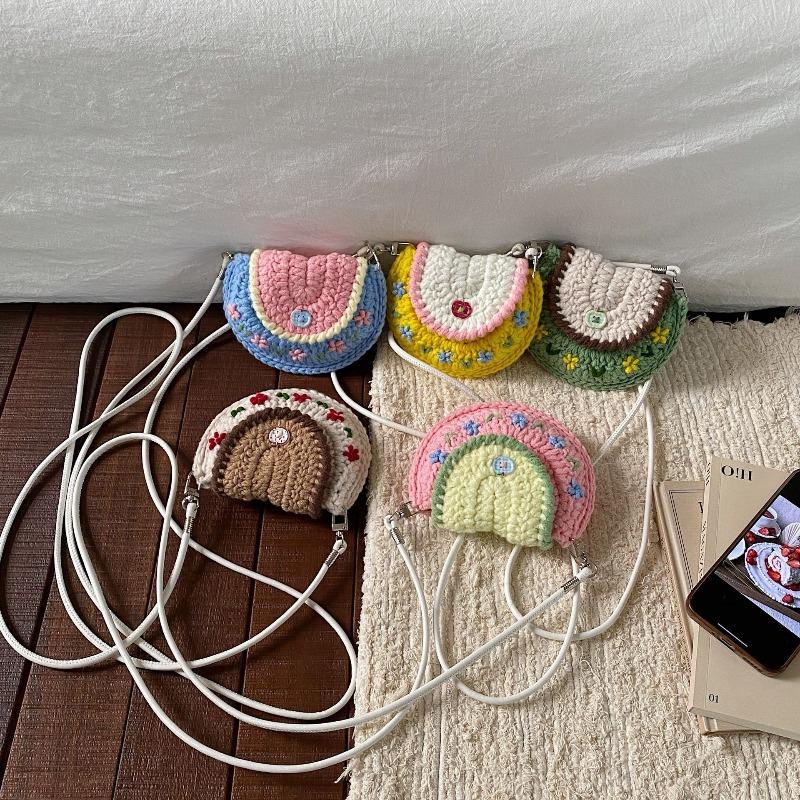 Handmade Knitted Cute Crossbody Bag, Unique Design, Single Shoulder Bag