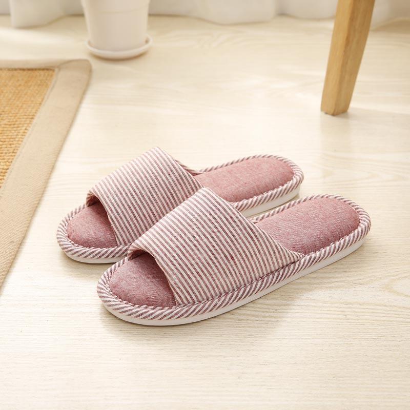 Fyra säsongers linne hemtofflor dam inomhus sovrum dam husrutschkana höst unisex älskarpåor vuxna utomhus casual sandaler