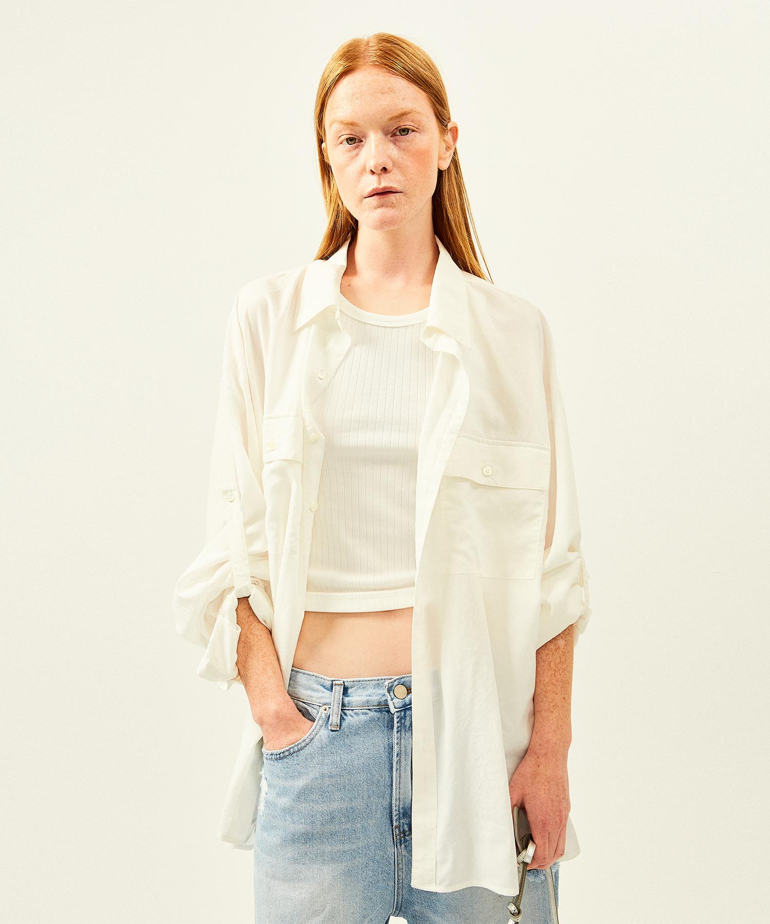 Label Archive W Billy Oversized Shirt White Black/1