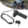 Waterproof Electric Bike Throttle Grip with 2 Keys 3-Pin Connector Full Twist Throttle Twist Handlebar Ebike Throttle Grip