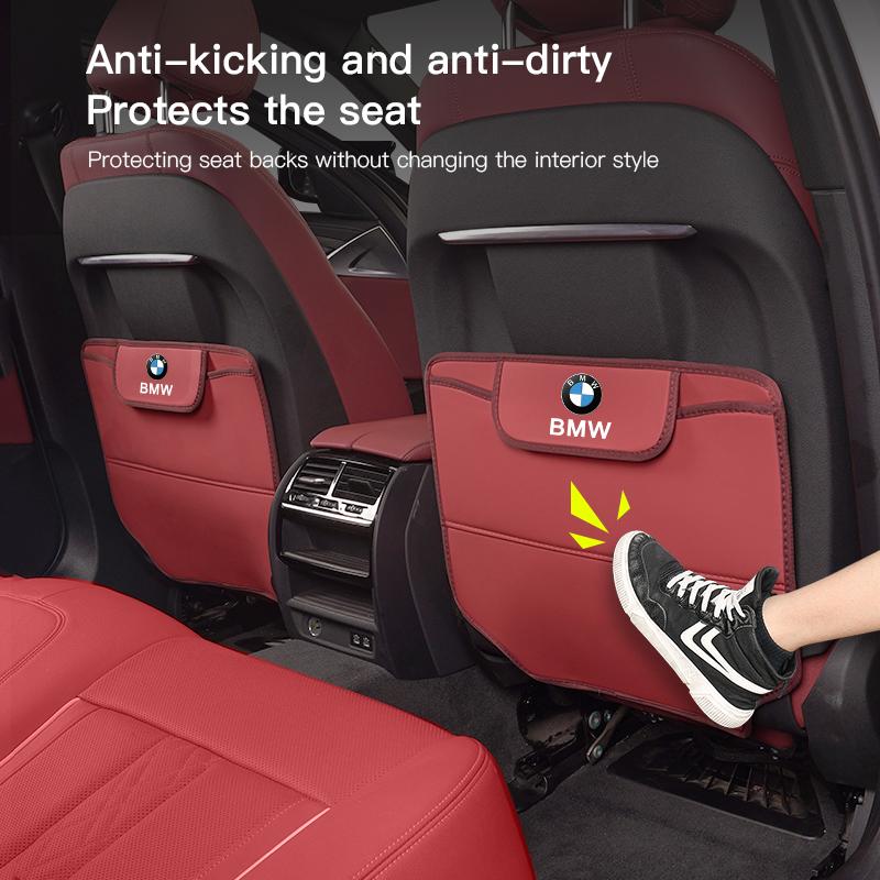 2Pcs Car Seat Anti Kick Pad Rear Seat Backrest Protection Pad For BMW X6 E30 Performance F20 E90 E60 E36 E46 F30 F40 F10 E70 E39 BN7