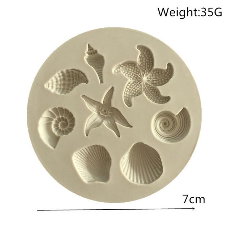 Cake Decorating Tools DIY Sea Creatures Conch Starfish Shell Fondant Cake Candy Silicone Molds Creative DIY Chocolate Mold